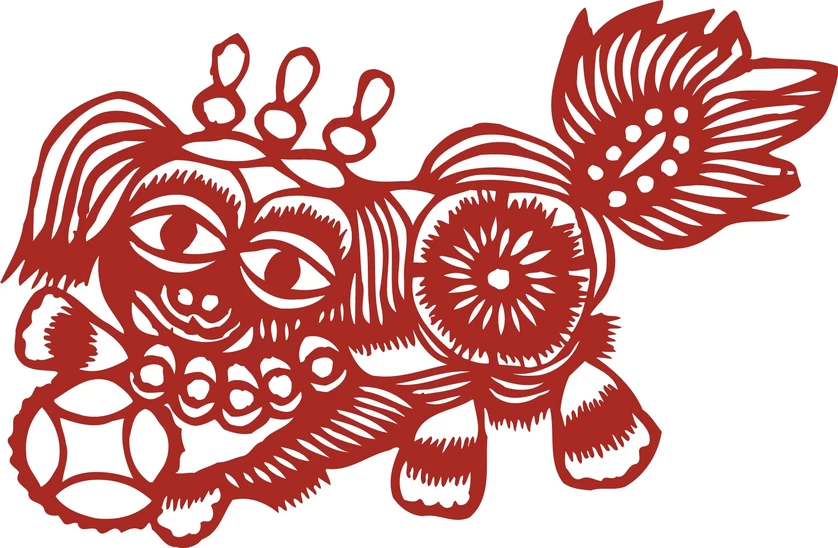 中国风中式传统喜庆民俗人物动物窗花剪纸插画边框AI矢量PNG素材【2240】